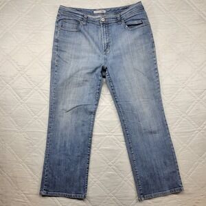 Chico's Platinum wide leg blue jeans size 2.5 short